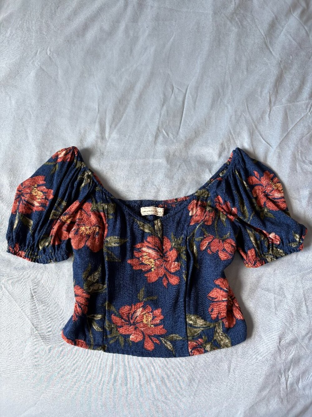 Abercrombie Puff Sleeve Floral Top